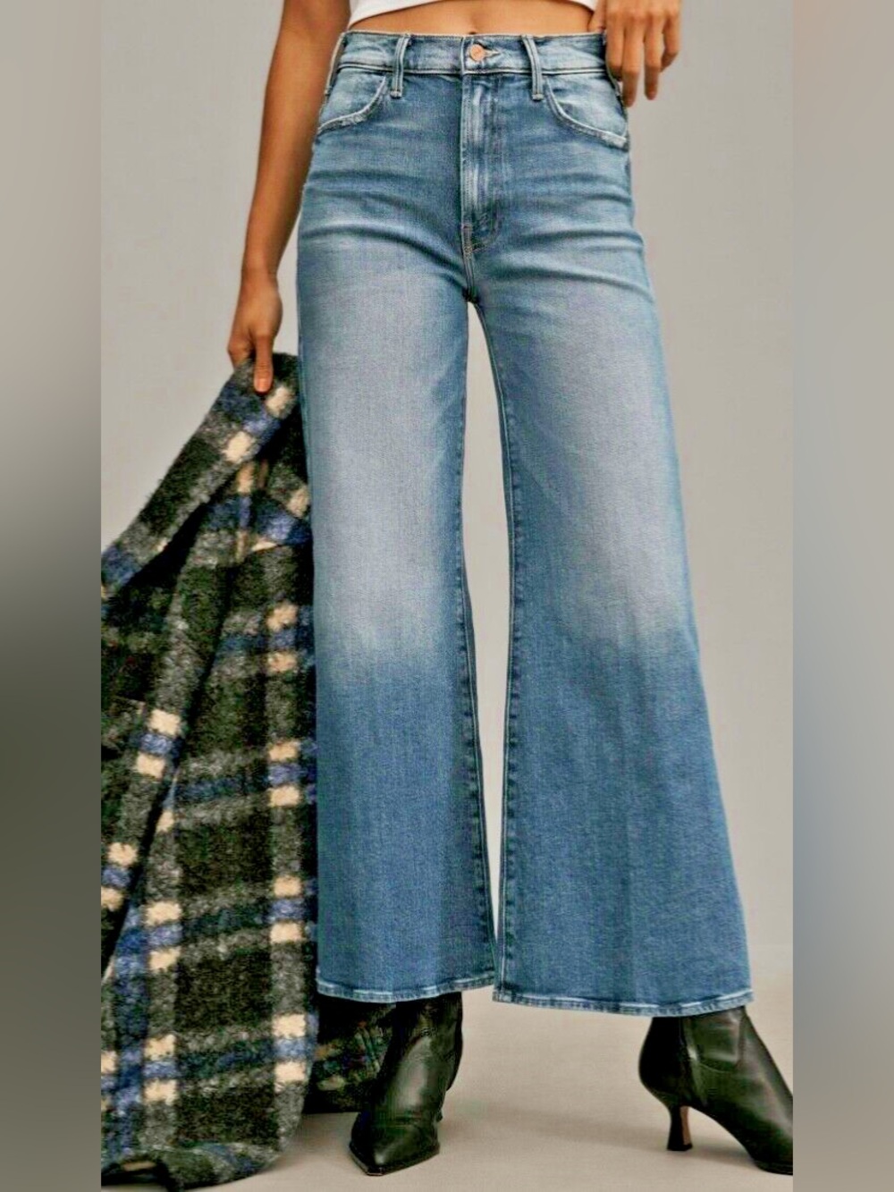 MOTHER Denim The Hustler Roller Ankle Jeans – High On The Hog